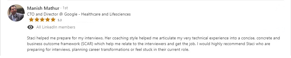 Client review from Manish Mathur.